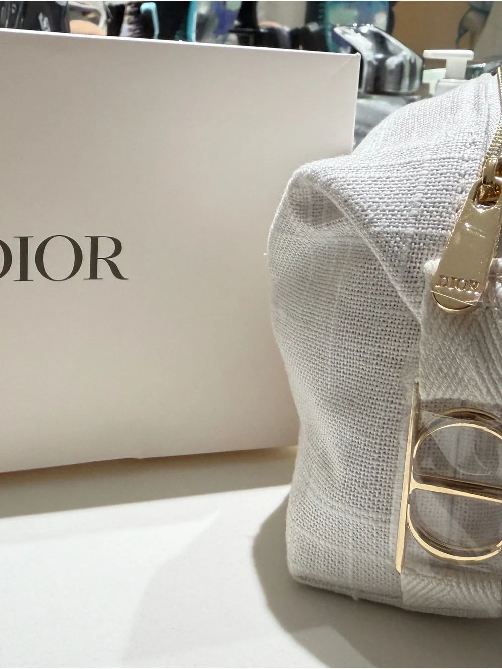 Dior white canvas